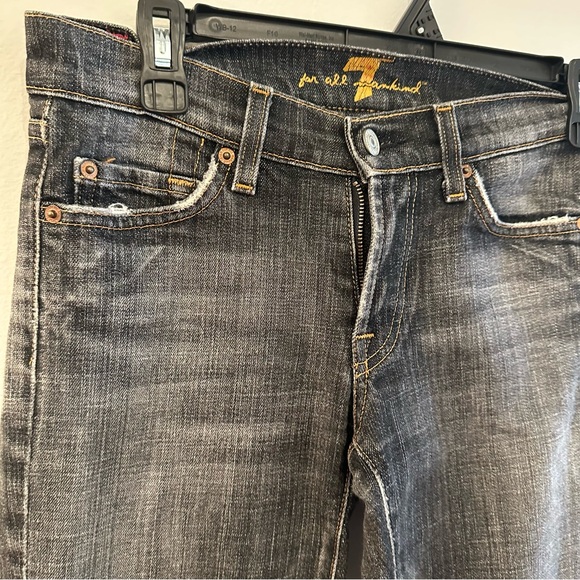 7 FOR ALL MANKIND DARK DENIM FLARE Size 25 - Picture 4 of 6